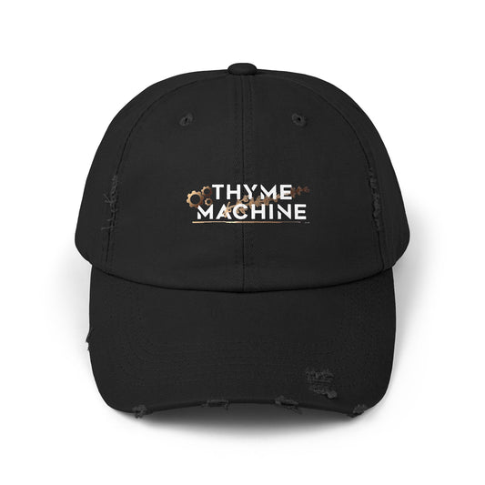 Official Thyme Machine Cafe Logo Distressed Cap – Lebanese Food Truck Hat