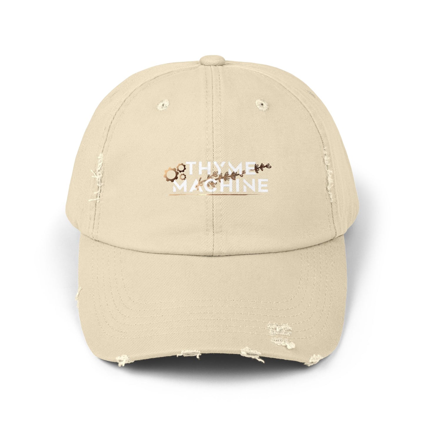 Official Thyme Machine Cafe Logo Distressed Cap – Lebanese Food Truck Hat