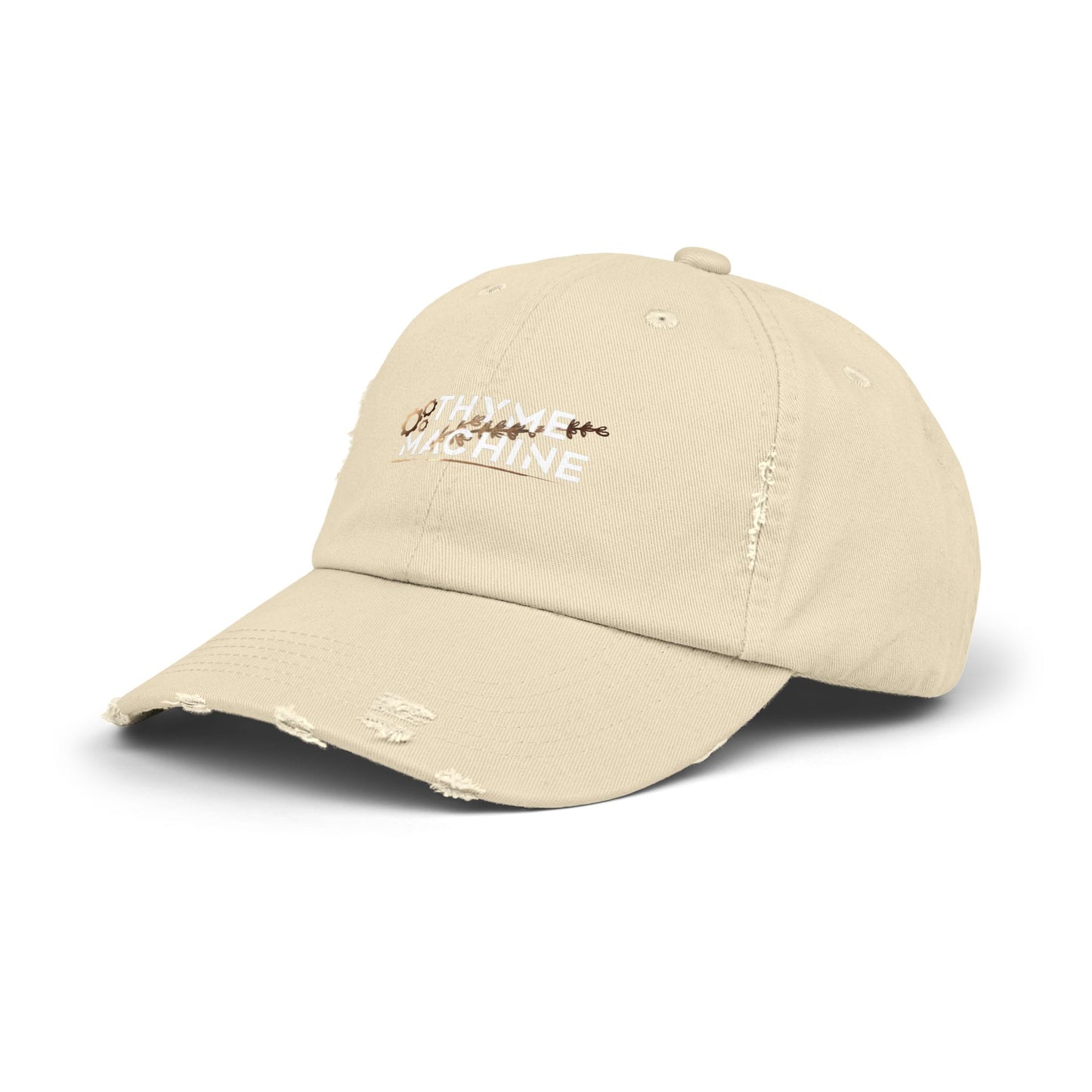 Official Thyme Machine Cafe Logo Distressed Cap – Lebanese Food Truck Hat