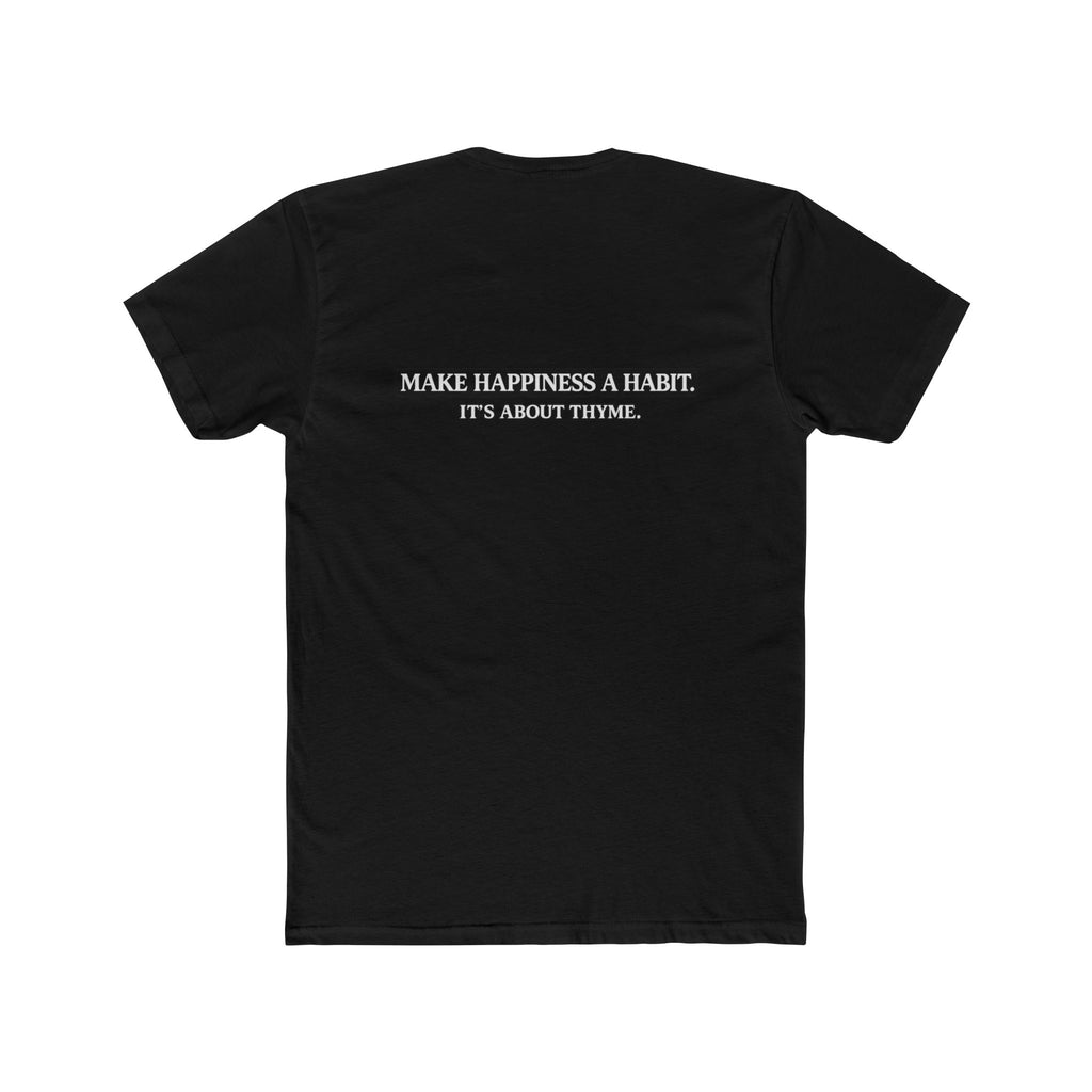 "Make Happiness A Hbit" Graphic Cotton T-Shirt