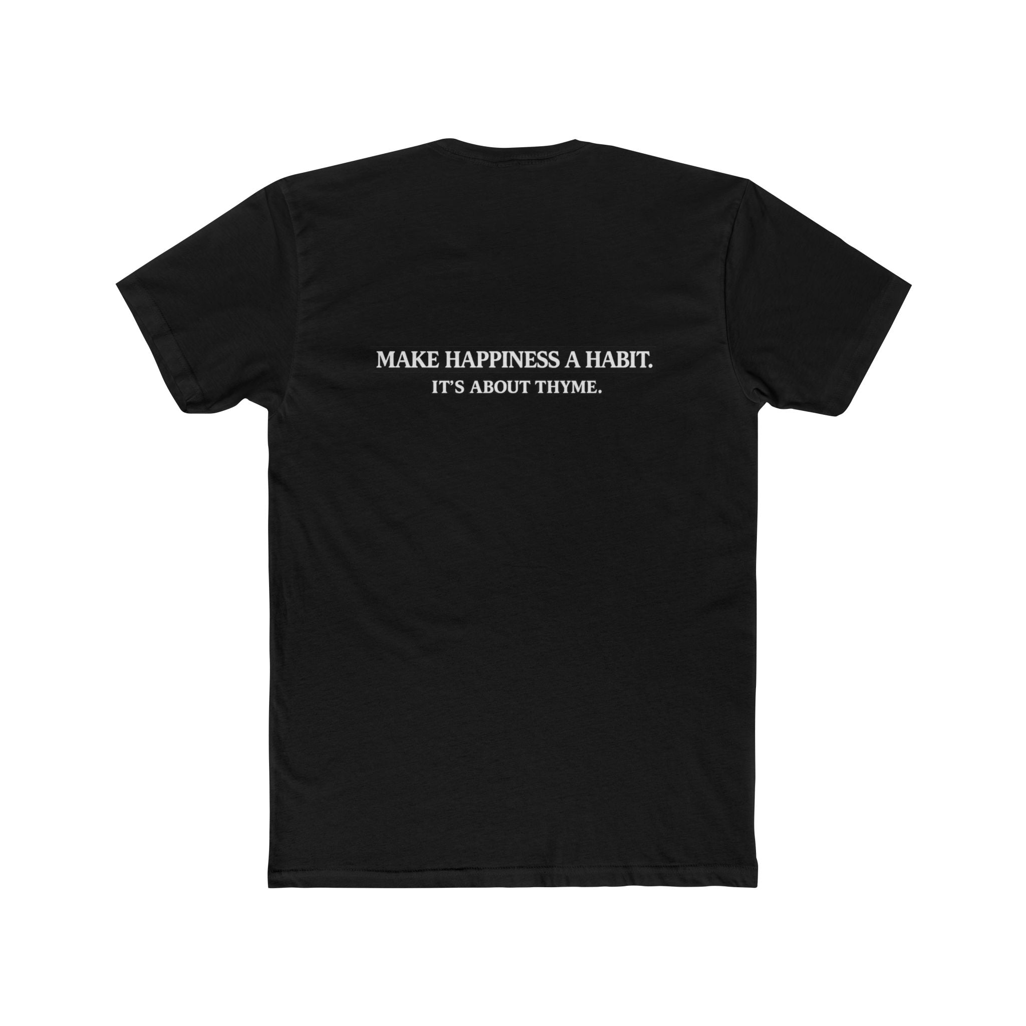 "Make Happiness A Hbit" Graphic Cotton T-Shirt