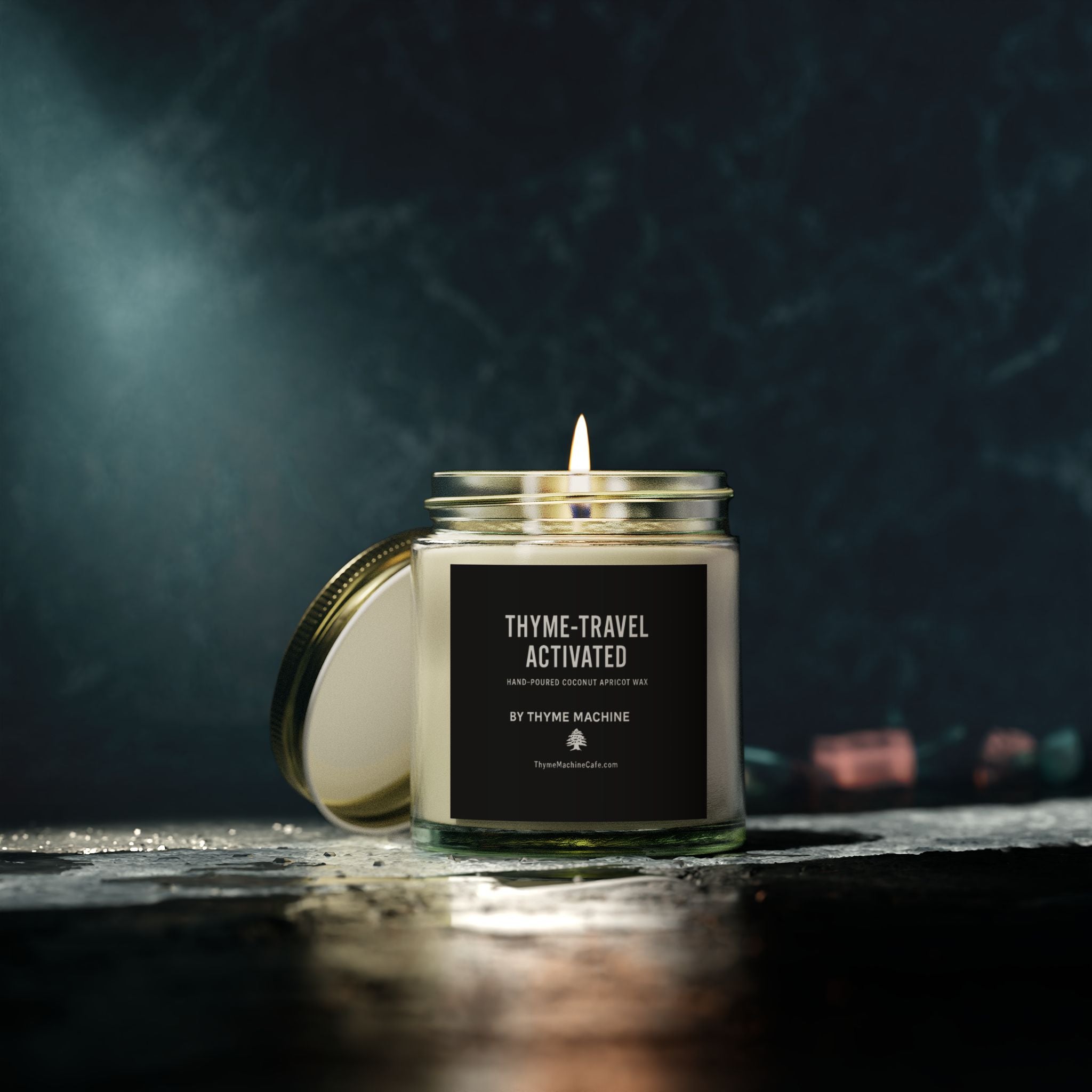 Scented Candle, Time Machine Activated Thyme Essence, Nostalgic Grandparents' Memories