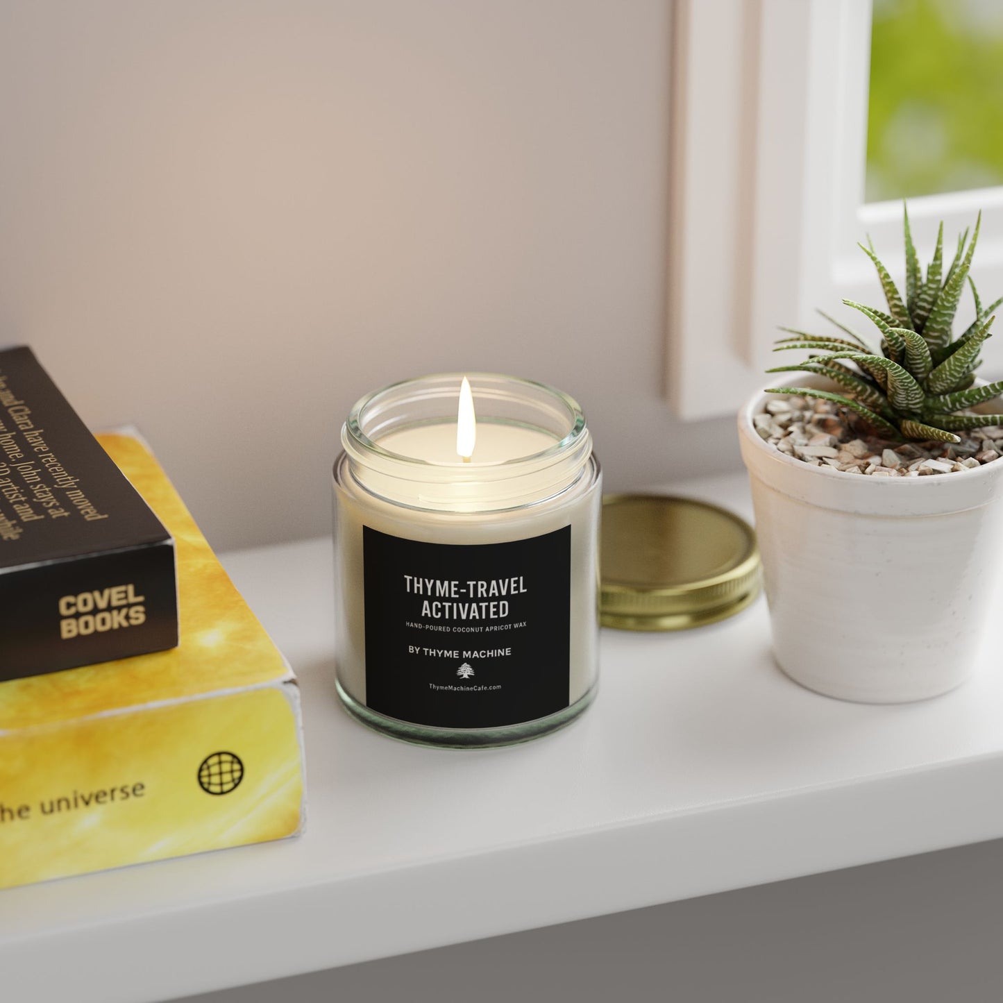 Scented Candle, Time Machine Activated Thyme Essence, Nostalgic Grandparents' Memories