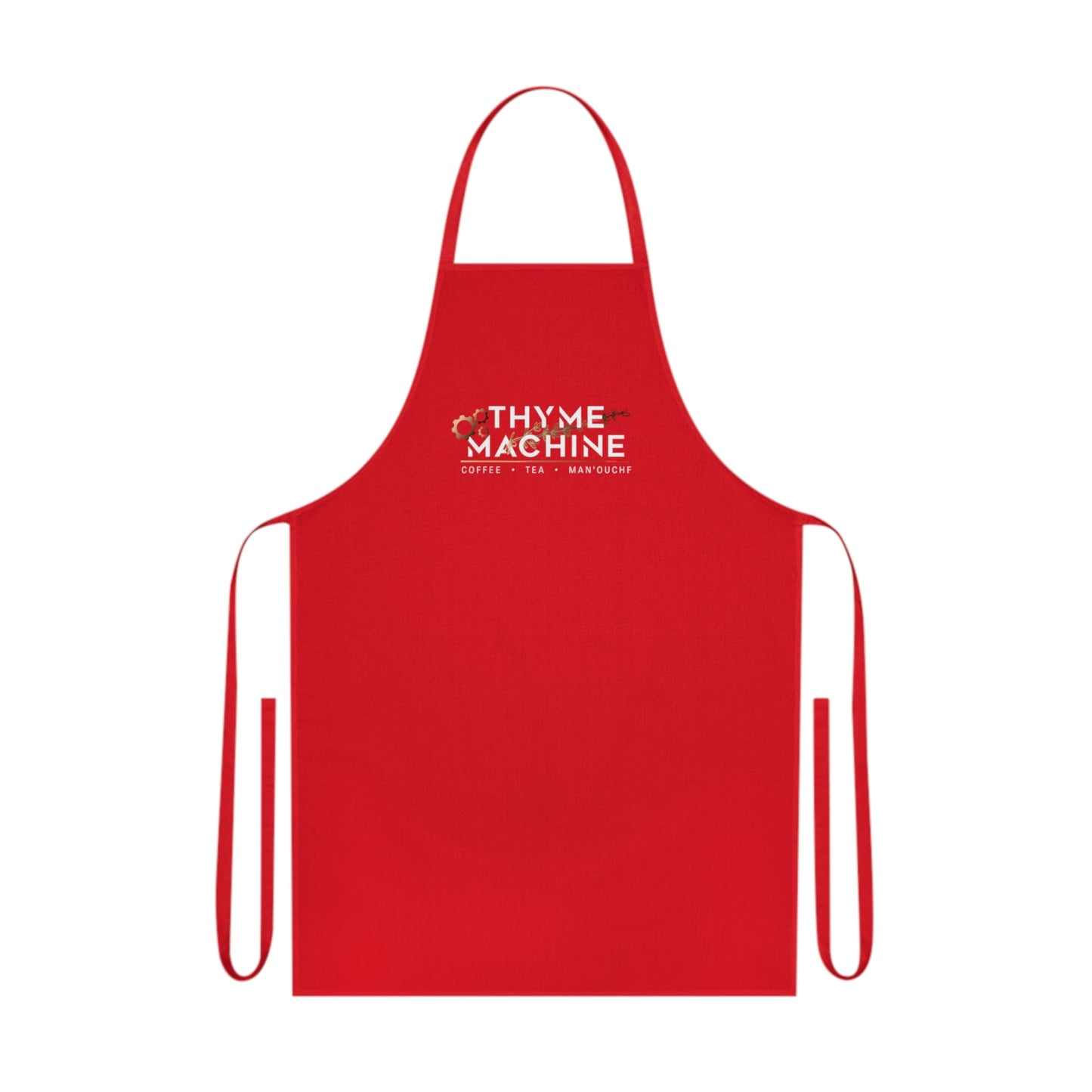 Thyme Machine Cotton Apron – Funny Chef Kitchen Apron for Cooks & Gardeners