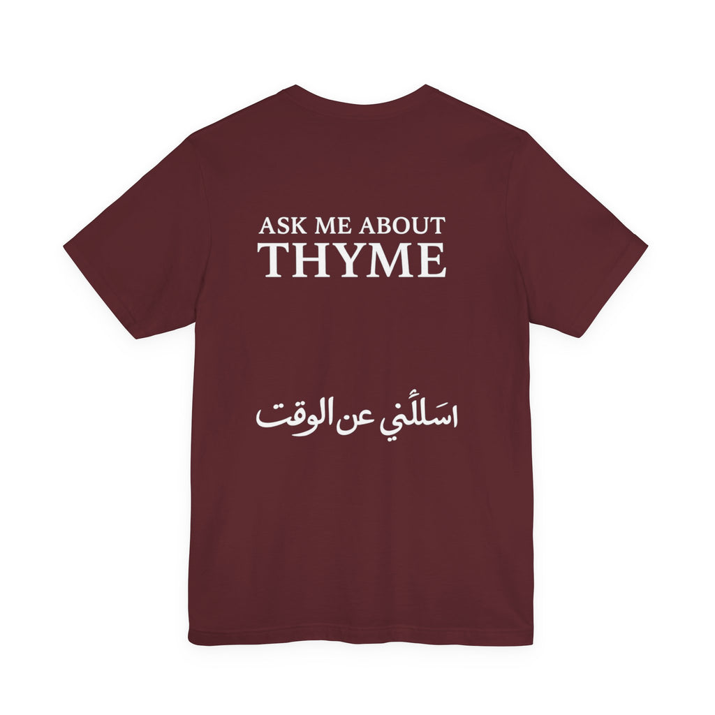 Time Machine T‑Shirt | Minimal Vintage Graphic Tee ("Ask Me About the Time")