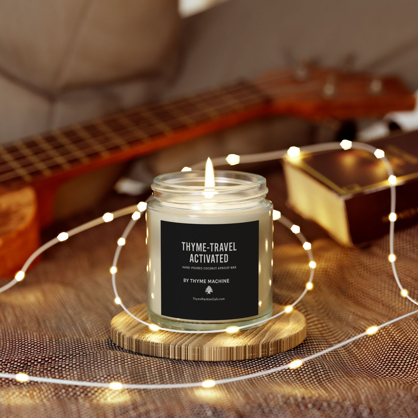 Scented Candle, Time Machine Activated Thyme Essence, Nostalgic Grandparents' Memories